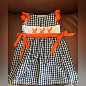 Boutique Smocked Dress, Auburn Tigers / War Eagle, size 4T